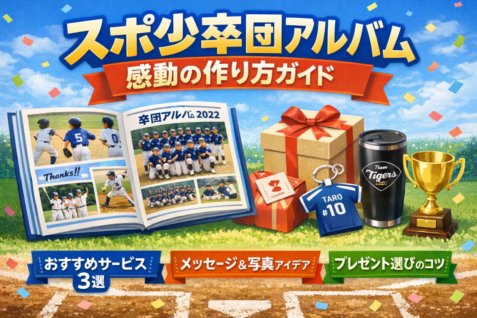 スポ少6年生を送る会で感動を呼ぶ記念アルバムの作り方