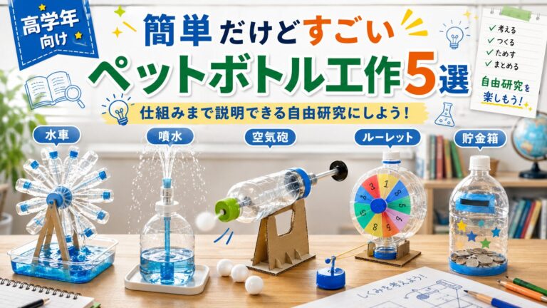 高学年向け簡単だけどすごいペットボトル工作5選｜仕組みまで説明できる自由研究にしよう！